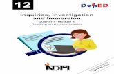 Inquiries, Investigations, and Immersion – Grade 12 ...