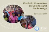 Portfolio Committee on Science and Technology