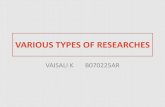 VARIOUS TYPES OF RESEARCHES - Courseware
