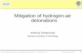 Mitigation of hydrogen-air detonations - HySafe
