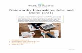 Noteworthy Internships, Jobs, and More! (8/31)