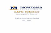 LIFE Scholars Application Packet 2021-2022