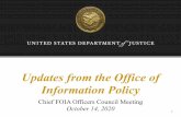 Updates from the Office of Information Policy