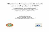 “National Integration & Youth Leadership Camp 2020