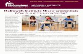 McDowell Institute Micro-credentials What is a Micro ...