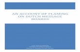 An account of flaming on Dutch message boards