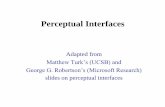 Perceptual Interfaces - METU Computer Engineering
