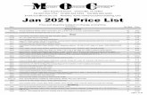 Jan 2021 Price List