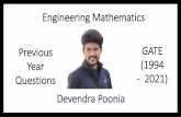 Engineering Mathematics GATE (1994 Devendra Poonia