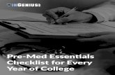 Pre-Med Essentials Checklist for Every Year of College