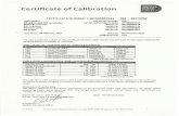 Certificate of Calibration - Gatso 958