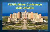 FEFPA Winter Conference DOE UPDATE