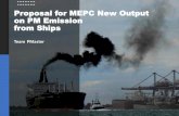 Proposal for MEPC New Output on PM Emission from Ships