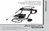 4.5 Horsepower Pressure Washer with 4400 Cleaning Units