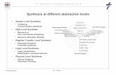 Synthesis at different abstraction levels