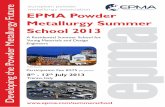 metallurgy association EPMA Powder Metallurgy Summer ...