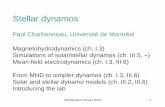 Lectures 4-6: Dynamo models of the solar cycle The solar ...