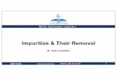 Impurities & Their Removal