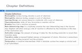 Chapter Definitions - Chemistry