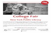 NYPL College Fair Flyer 9.29.17