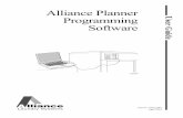 Alliance Planner Programming Software