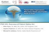 PSO 101: Overview of Patient Safety Act