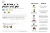 THE POWER OF SUPERFOODS BENEFITS Feeling your best …