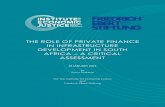 THE ROLE OF PRIVATE FINANCE IN INFRASTRUCTURE DEVELOPMENT ...