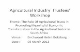 Agricultural Industry Trustees’ Workshop