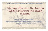 China’s Efforts in Controlling GHG Emissions in Power Industry