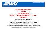 MAXIMIZATION AND DESIRABLE DUTY ASSIGNMENT TOOL …