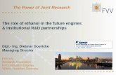 The role of ethanol in the future engines & institutional ...