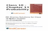 RD Sharma Solutions for Class 10 Maths Chapter 13–Probability