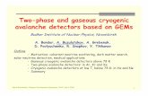 Two-phase and gaseous cryogenic avalanche detectors based ...