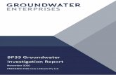 BP33 Groundwater Investigation Report