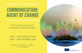COMMUNICATION: AGENT OF CHANGE