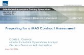 Preparing for a MAS Contract Assessment