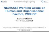 NEA/CSNI Working Group on Human and Organisational Factors ...