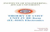 THOERY OF COST UNIT-IV BE 8sem (EL-8103) Electronics