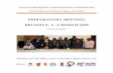 PREPARATORY MEETING BRUSSELS, 4 - 6 MARCH 2009