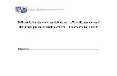 Mathematics A-Level Preparation Booklet