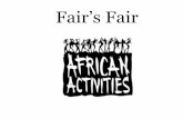 Fair’s Fair - African Activities