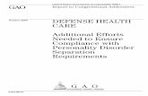 GAO-09-31 Defense Health Care: Additional Efforts Needed ...