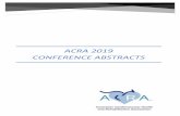 ACRA 2019 CONFERENCE ABSTRACTS