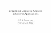 Grounding Linguistic Analysis in Control Applications