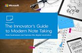 The Innovator’s Guide to Modern Note Taking