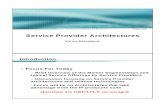 Service Provider Architectures