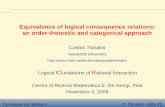 Equivalence of logical consequence relations: an order ...