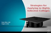 Strategies for Applying to Highly Selective Colleges