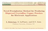Novel Precipitation Method for Producing Dispersed